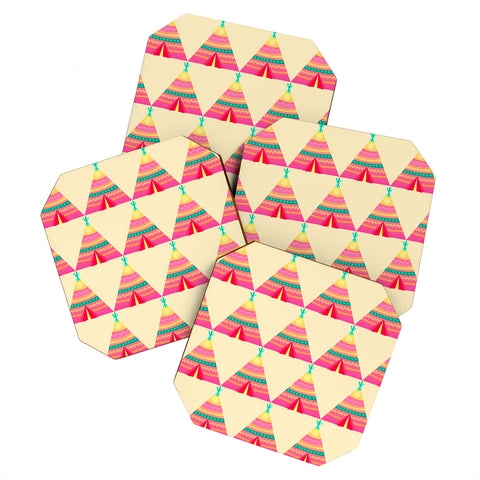 Elisabeth Fredriksson Teepees Coaster Set