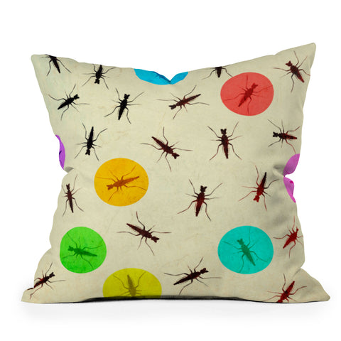 Elisabeth Fredriksson Tiny Insects Outdoor Throw Pillow