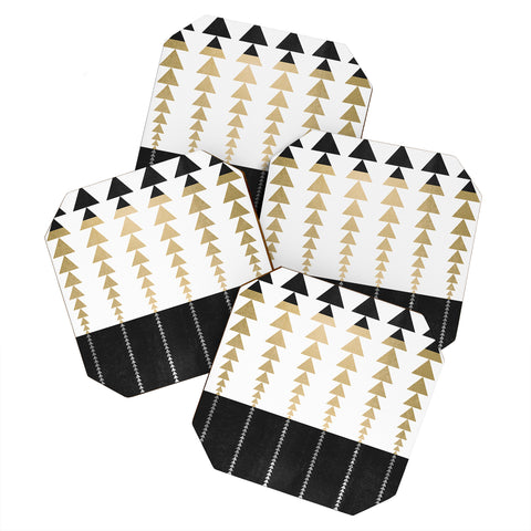 Elisabeth Fredriksson Triangles In Gold Coaster Set