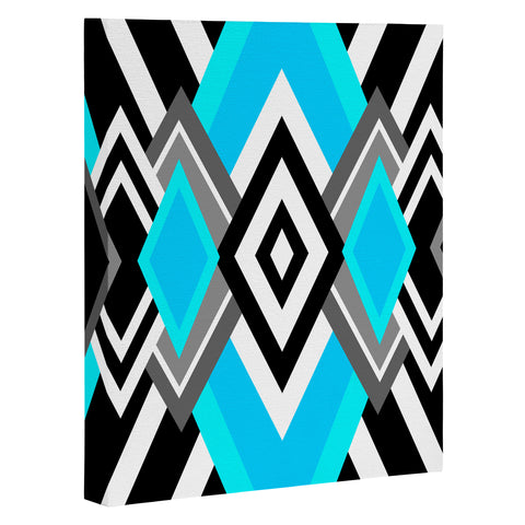 Elisabeth Fredriksson Turquoise And Black Art Canvas