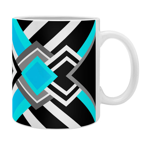 Elisabeth Fredriksson Turquoise And Black Coffee Mug