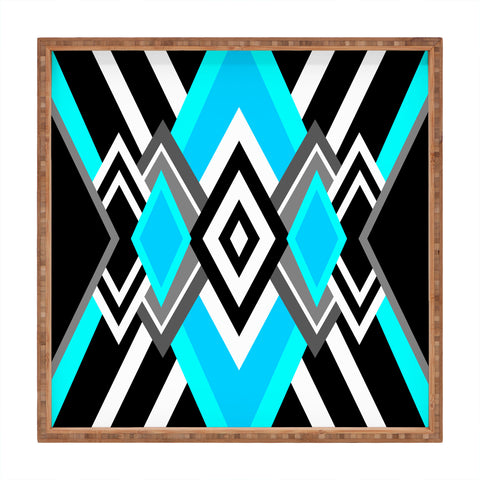 Elisabeth Fredriksson Turquoise And Black Square Tray