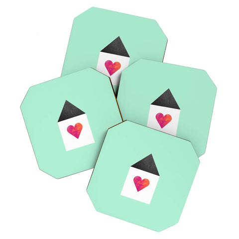 Elisabeth Fredriksson Where The Heart Is Coaster Set