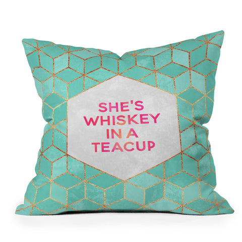 Elisabeth Fredriksson Whiskey In A Teacup Outdoor Throw Pillow