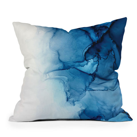 Elizabeth Karlson Blue Tides Abstract Outdoor Throw Pillow