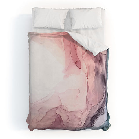 Elizabeth Karlson Blush Blue Dream Abstract Duvet Cover