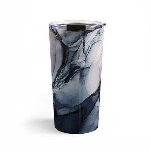 Elizabeth Karlson Blush Navy Gray Abstract Calm Travel Mug