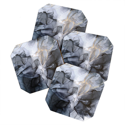 Elizabeth Karlson Calm but Dramatic Light Monoch Coaster Set