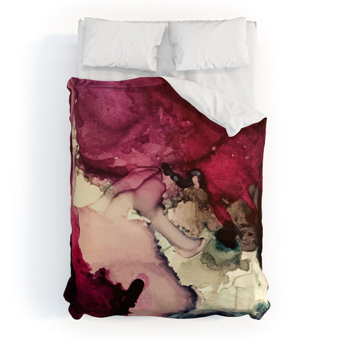 Elizabeth Karlson Dark Inks Abstract Duvet Cover