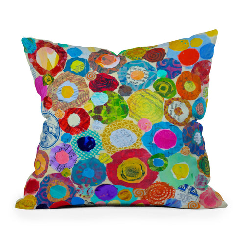 Elizabeth St Hilaire Concentric Circles Outdoor Throw Pillow