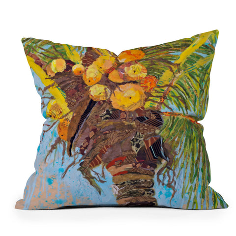 Elizabeth St Hilaire Key West Palms Outdoor Throw Pillow
