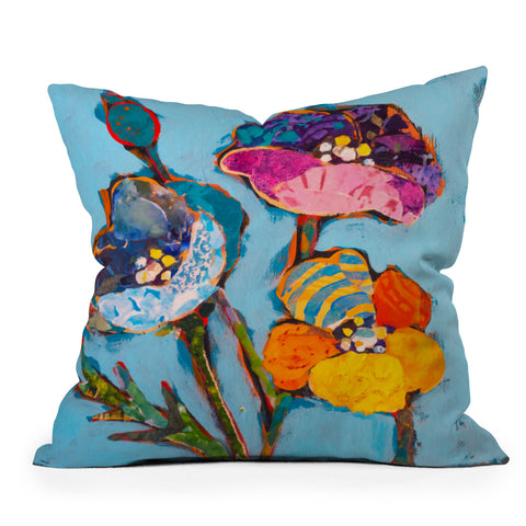 Elizabeth St Hilaire Poppy Number 3 Outdoor Throw Pillow