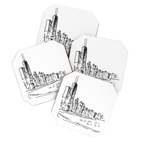 Ella Russo Chicago Skyline Coaster Set
