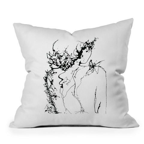 Elodie Bachelier Chrysalide Outdoor Throw Pillow