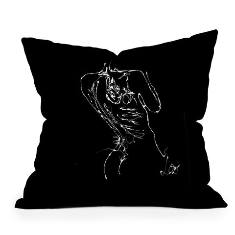 Elodie Bachelier Nu 2 Outdoor Throw Pillow