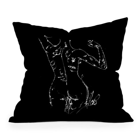 Elodie Bachelier Nu 3 Outdoor Throw Pillow
