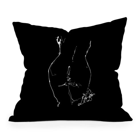 Elodie Bachelier Nu 5 Outdoor Throw Pillow