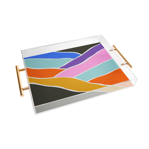 Emanuela Carratoni Abstract Bold Landscape Acrylic Tray