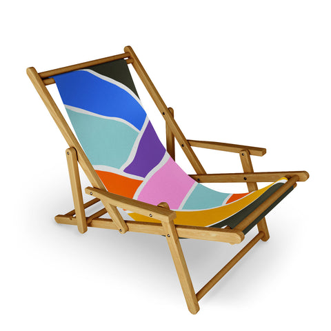 Emanuela Carratoni Abstract Bold Landscape Sling Chair