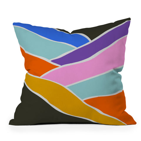 Emanuela Carratoni Abstract Bold Landscape Throw Pillow