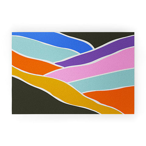 Emanuela Carratoni Abstract Bold Landscape Welcome Mat