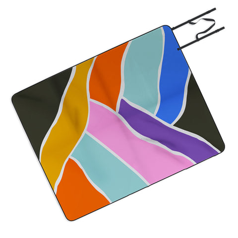 Emanuela Carratoni Abstract Bold Landscape Picnic Blanket