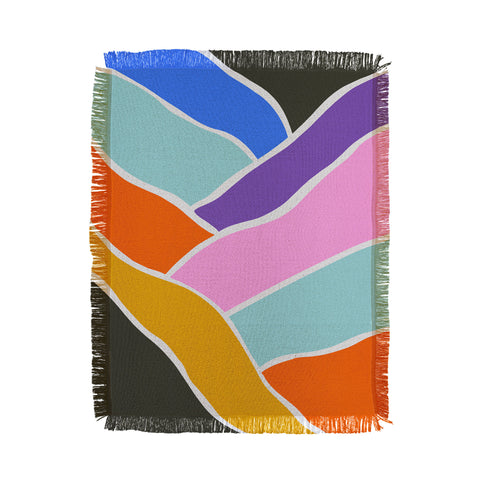 Emanuela Carratoni Abstract Bold Landscape Throw Blanket
