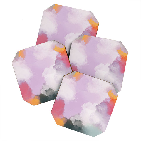 Emanuela Carratoni Abstract Colors 1 Coaster Set