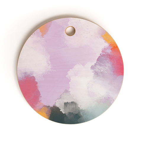 Emanuela Carratoni Abstract Colors 1 Cutting Board Round