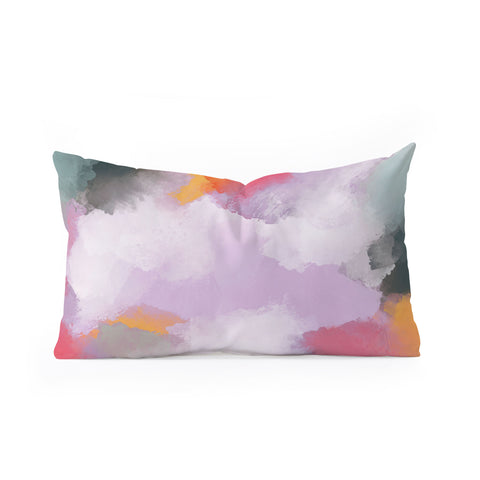 Emanuela Carratoni Abstract Colors 1 Oblong Throw Pillow
