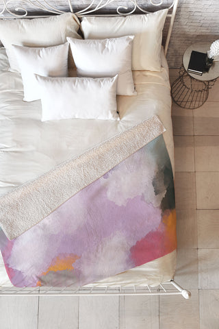 Emanuela Carratoni Abstract Colors 1 Fleece Throw Blanket