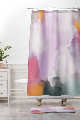 Emanuela Carratoni Abstract Colors 1 Shower Curtain And Mat