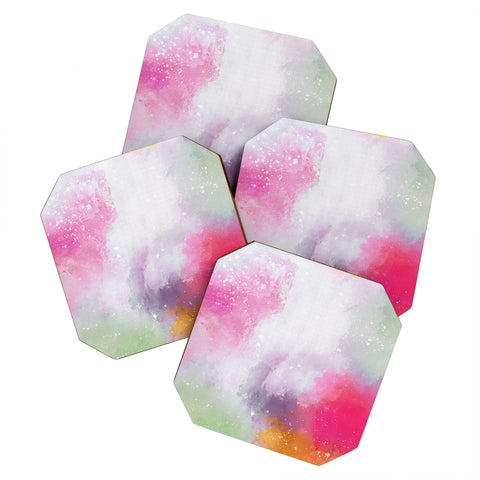 Emanuela Carratoni Abstract Colors 2 Coaster Set