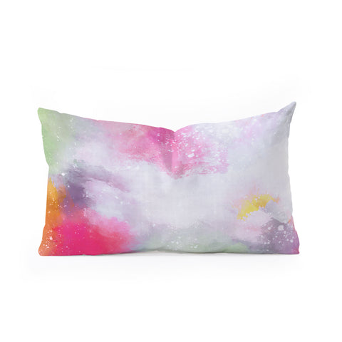 Emanuela Carratoni Abstract Colors 2 Oblong Throw Pillow