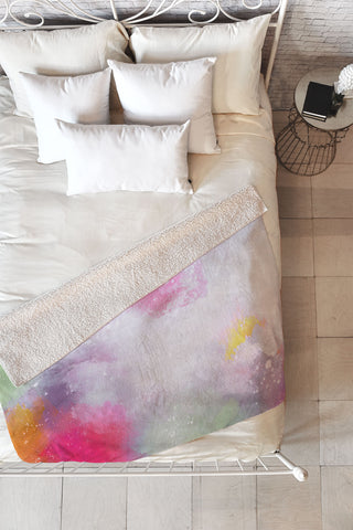 Emanuela Carratoni Abstract Colors 2 Fleece Throw Blanket