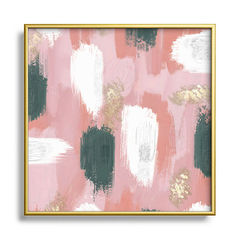 Emanuela Carratoni Abstract Joy Square Metal Framed Art Print