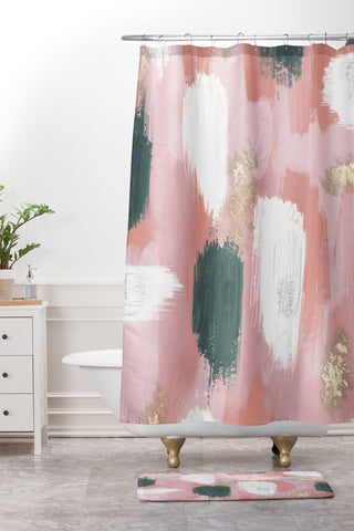 Emanuela Carratoni Abstract Joy Shower Curtain And Mat