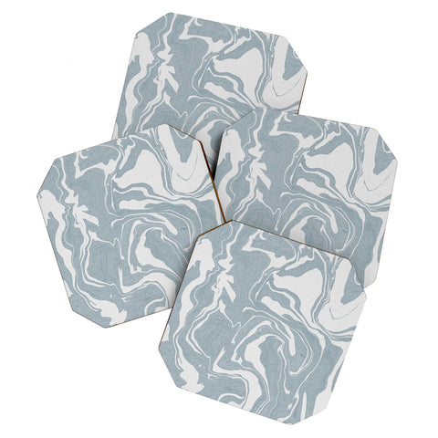 Emanuela Carratoni Abstract Liquid Texture Coaster Set