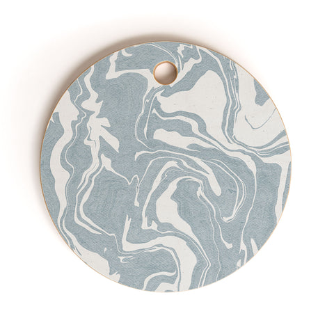 Emanuela Carratoni Abstract Liquid Texture Cutting Board Round