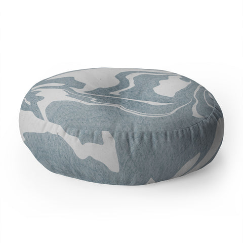 Emanuela Carratoni Abstract Liquid Texture Floor Pillow Round