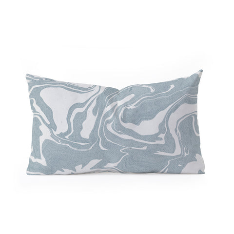 Emanuela Carratoni Abstract Liquid Texture Oblong Throw Pillow