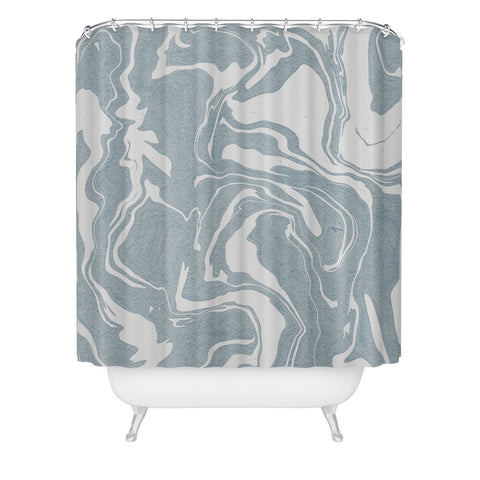 Emanuela Carratoni Abstract Liquid Texture Shower Curtain