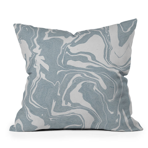 Emanuela Carratoni Abstract Liquid Texture Throw Pillow