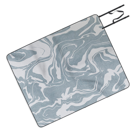 Emanuela Carratoni Abstract Liquid Texture Picnic Blanket