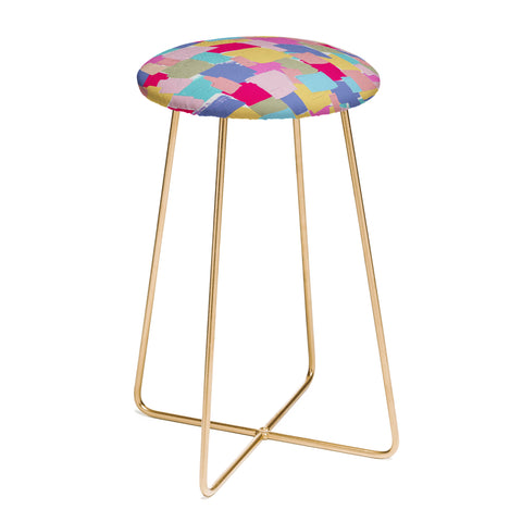 Emanuela Carratoni Abstract Painting 2 Counter Stool
