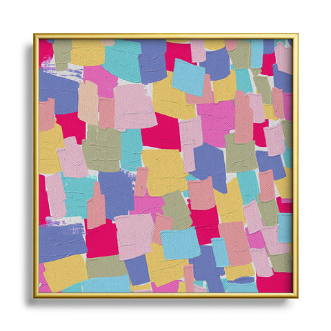 Emanuela Carratoni Abstract Painting 2 Square Metal Framed Art Print