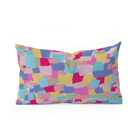 Emanuela Carratoni Abstract Painting 2 Oblong Throw Pillow Havenly