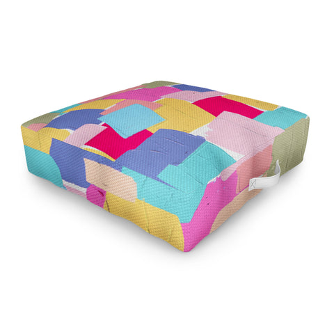 Emanuela Carratoni Abstract Painting 2 Outdoor Floor Cushion