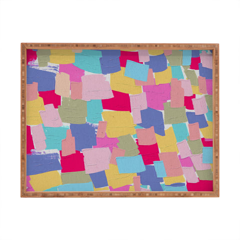 Emanuela Carratoni Abstract Painting 2 Rectangular Tray