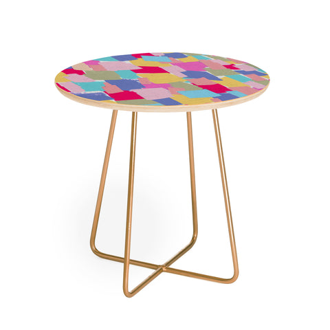 Emanuela Carratoni Abstract Painting 2 Round Side Table